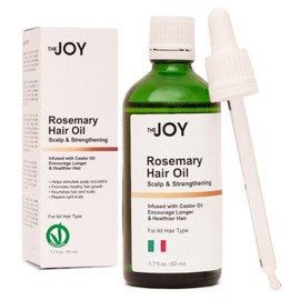 Rosemary Oil for Hair Diluted for Growth of Hair and Eyebrows - Strengthening Eyelash Serum with Castor Oil, Jojoba Oil and Mint - Organic, 100% Vegan and Made in Italy
