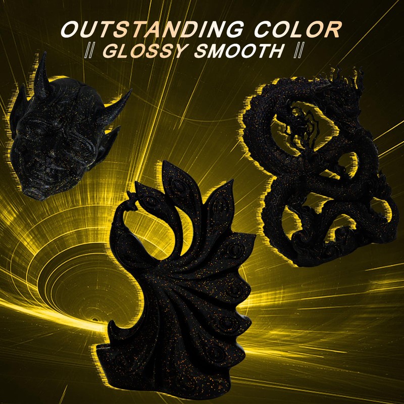 YOUSU 3D Printer Filament PLA Filament 1.75mm Gold 3D Effect