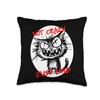 Getahead Cranium Mad Cat Throw Pillow, 16x16, Multicolor