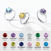 ChicSilver 8mm Round Cut Birthstone Promise Ring for Her, 925