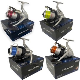 LARGE ATLANTIC 70 FD SEA FISHING LIDSTERS BEACH PIER REEL YELLOW BLUE ORANGE 70 (Orange)
