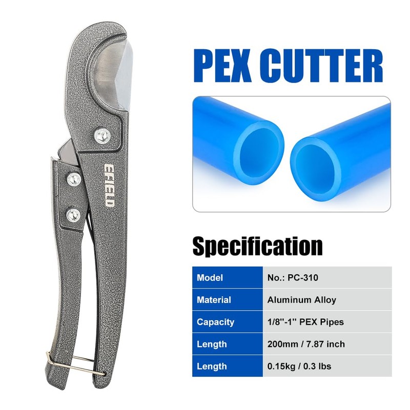 EFIELD 3/8" - 1" Pex Pipe and Plastic Pipe Cutter