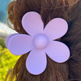 Cute Purple Hair Claw Clips Flower Shaped Plastic Jaw Clips Anti-scratch Smell-less Useful Hold Tightly Purple Clips and Barrettes Hair Clips Hair Accessories