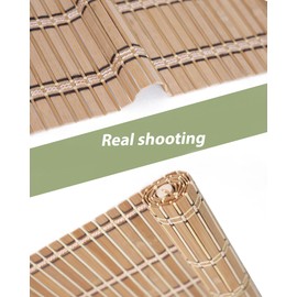 FoundGo 28" W x 72" H Roman Blinds Sun Shade,Retro Classic Filtering Roller Bamboo Curtains Bamboo Roll Up Window Bamboo Roller Curtain Shades for Windows,Doorways-Classic