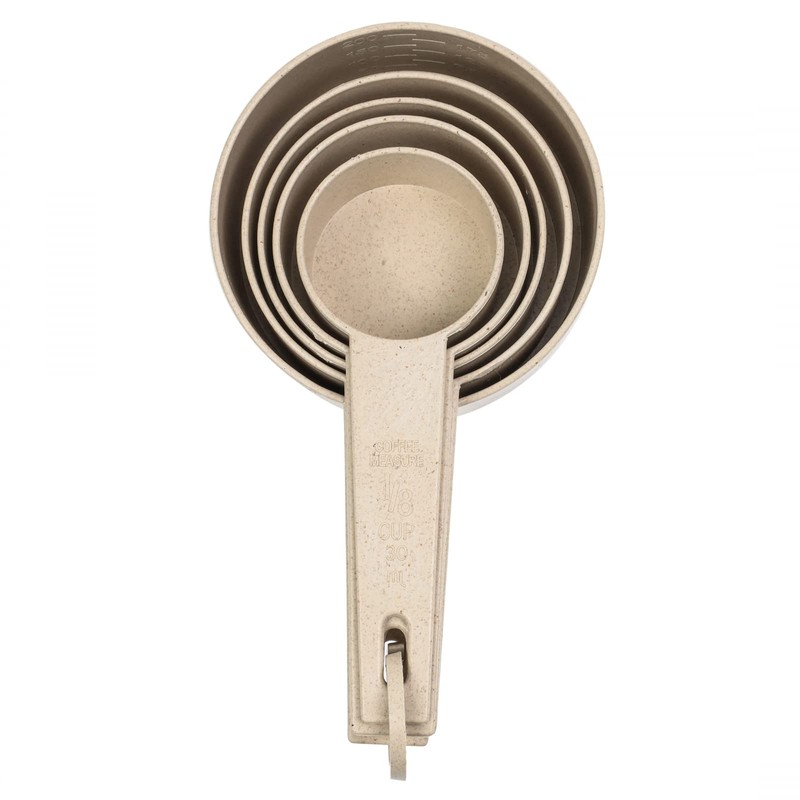 Beille Cream Wheat Straw Measuring Cups Spoons Set Cooking Baking