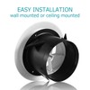 HG Power 6 Inch Soffit Vent, Adjustable Air Vent Cover,