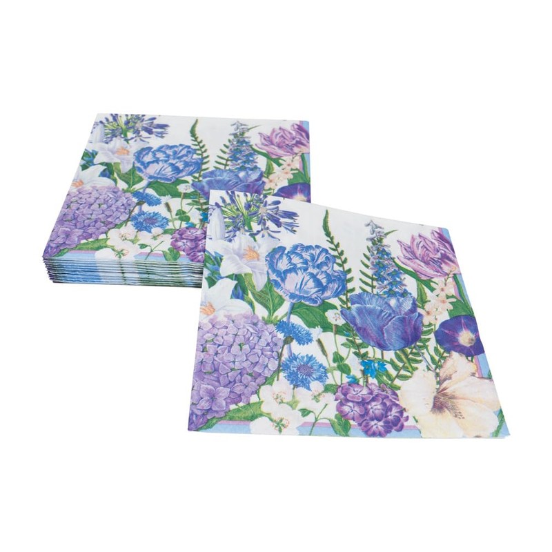 Caspari Shades Of Blue Dinner Napkins - 20 Dinner Napkins