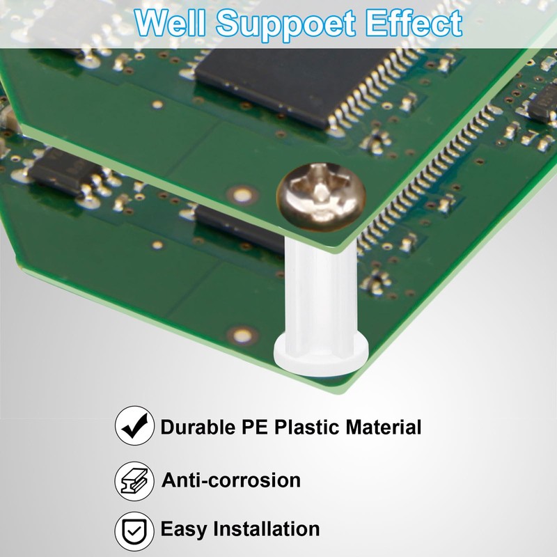 PATIKIL PCB Support Spacer, 100Pack 15mm/0.6" Supporting Height Column PCB