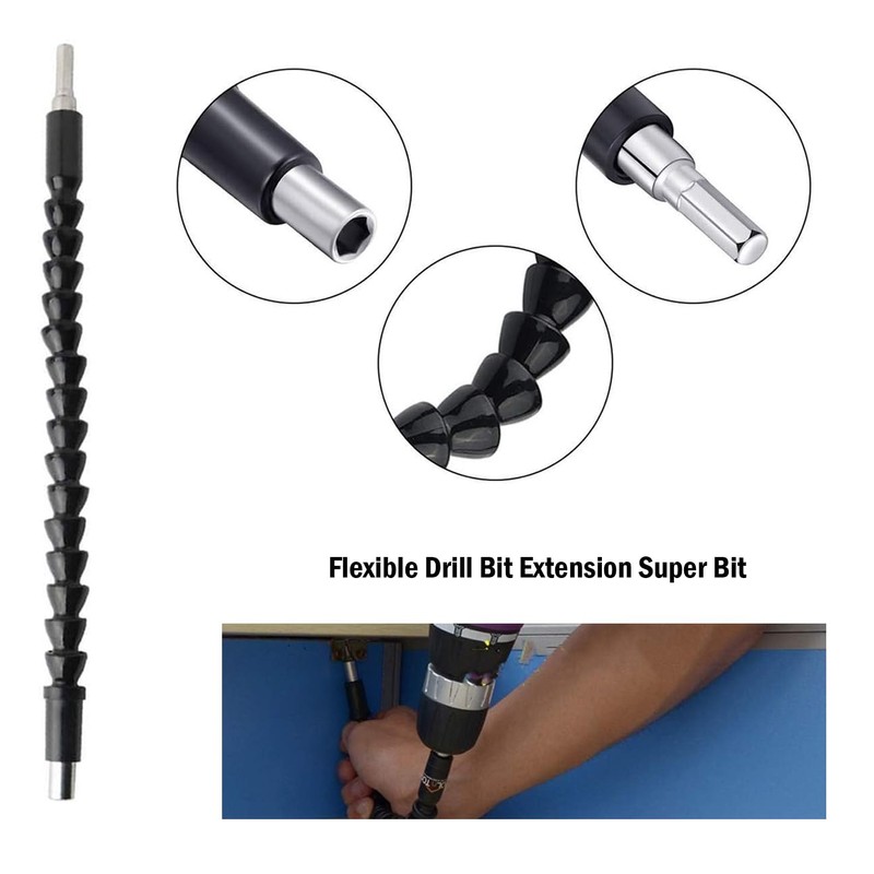 Rongon Flexible Drill Bit Extension Rod - Drill Extension Adapter