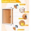 SWANCROWN Enclosed Bulletin Board,Lockable Cork Noticeboard for School Office,Wall Display