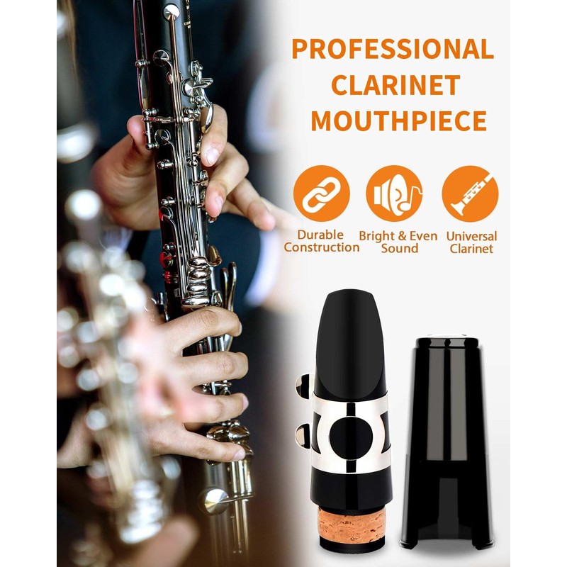 LMS Bb Clarinet Mouthpiece Kit with Case, Clarinet Mouthpiece Accessories