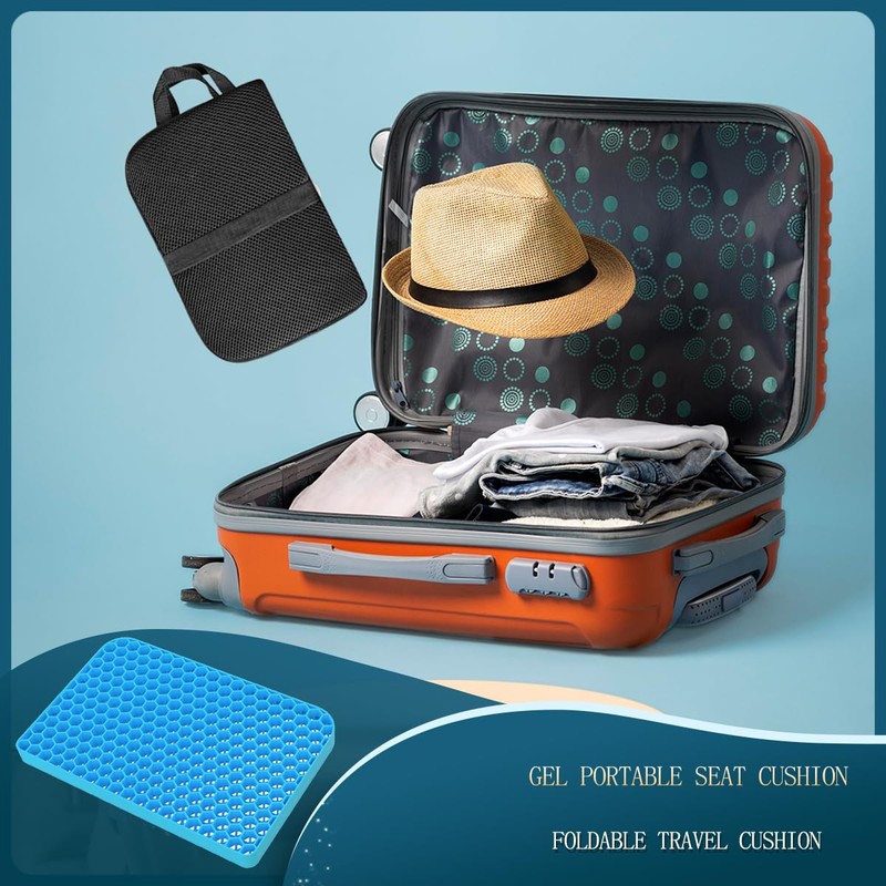 SeoTin Small Travel Seat Cushion Semicircle Portable Airplane Seat Cushion