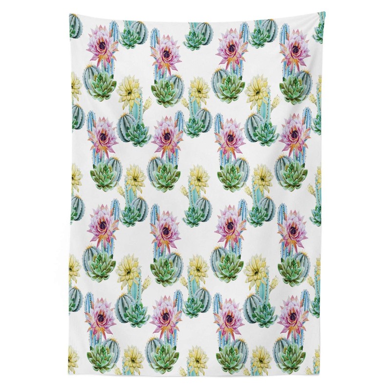ABAKUHAUS Cactus Tablecloth, Mexican Plant Cactus, Dining Room Kitchen Rectangular