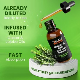 Rosemary Oil for Hair Growth - 3 pack Natural and Pure Hair Oil with Mint, Castor, Jojoba, Grapeseed and Biotin - Strengthens Hair Follicles, Nourishes Scalp - Hair Growth Oil for Adults and Teens