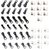 Zip Repair Kit, 30 Pieces, Black, with Zip End Piece,