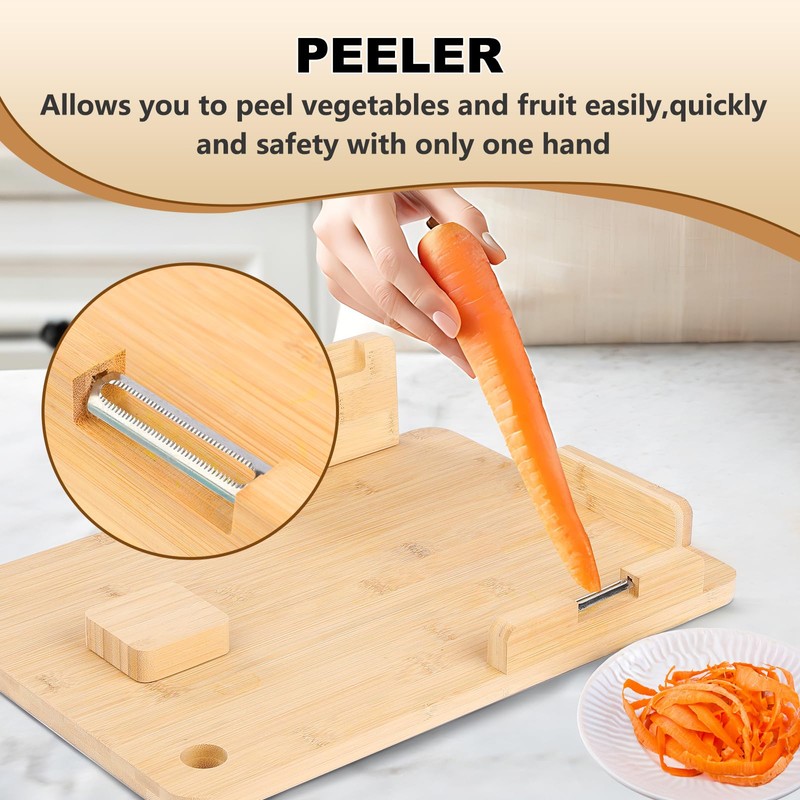Easy-to-Use Adaptive One Handed Cutting Board,Handicap Kitchen Tools with Bread