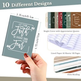 Fulmoon 50 Pcs Mini Motivational Notebooks Bulk Gifts for Employees Inspirational Small Pocket Notepads Mini Journal Team Gifts for Employee Appreciation Office Use (Joyous Colors)