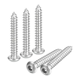 uxcell Hex Socket Self Tapping Screws, M3 x 20mm 304 Stainless Steel Wood Screw 200pcs