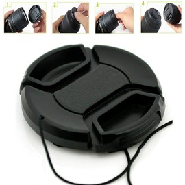 AIHG Universal Center Pinch Snap-on Front Lens Cap 40.5mm 46mm 49mm 52mm 55mm 58mm 62mm 67mm 72mm 77mm 82mm for choose For Canon Nikon Sony Pentax Olympus Fuji Camera with String (40.5mm)