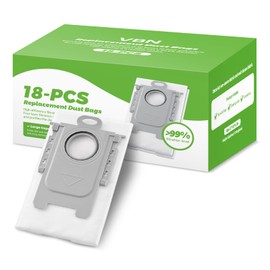 VBN 18 Packs Q5 Dust Bags for Roborock S8 Pro Ultra, S8+, Q7 Max+, Q5+, Q5 Max+, S7 Max Ultra,S7 Maxv Ultra and Q8 Max+ Robot Vacuum, disposable vacuum bag replacement, 3.6L Large Capacity