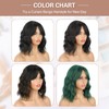 Aisaide Short Wigs for White Women Black Wavy Wig With