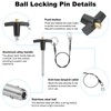 PATIKIL T Handle Lock Pins 1/4 x 2.36 (6 x