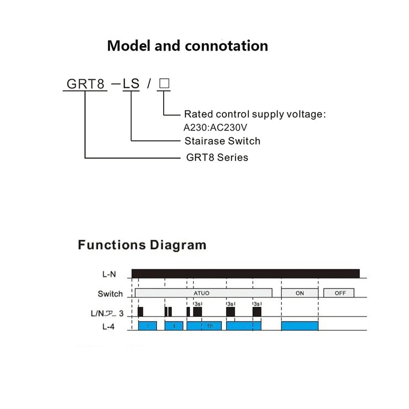 GEYA Staircase Switch Lighting Timer Switch 230VAC 16A Delay off