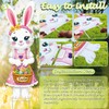 BoGlowHaven 2pcs Easter Yard Signs with Stakes, Cute Bunny Easter