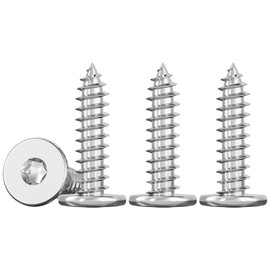 Drenky M5 Tapping Screws Flat Head Stainless Steel A2 V2A Screws Torx M5 x 20 mm, Pack of 50 Stainless Steel Screws with Flat Head, Perfect for Furniture Construction and Wooden Constructions