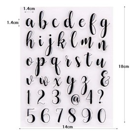 Arrietty Lower Case Alphabets Alphas Numbers Clear Stamps for Card Making Decoration and DIY Scrapbooking