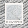 Full/Queen Size Light Grey 100% Cotton Honeycomb Waffle Quilt and