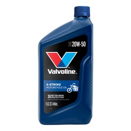 Valvoline 4-Stroke Motorcycle SAE 20W-50 Motor Oil 1 QT, Case of 6
