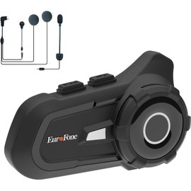 EuroFone Bike Income S2 Bluetooth Helmet Headset 2 Person Intercom Distance 800M Auto Return System IP65 Waterproof Walkie Talkie Bike Bluetooth Helmet Walkie Talkie CVC Noise Reduction Technology HD