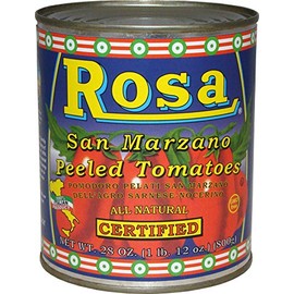 Rosa Certified Italian San Marzano Peeled Tomatoes, 28-Ounce Cans (Pack of 12)