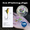 Goture Ice Fishing Jigs Set Ice Jigs 18pcs Ice Fishing