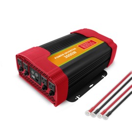 BYGD Power Inverter 3000 Watt, Inverter 12V DC to 120V AC Converter with with 4 AC Outlets/ 3.1A USB Port/ 1.67A Type-C Port Car Power Battery Converter