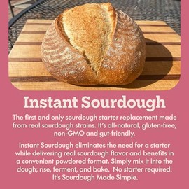 Leaven Foods Instant Sourdough (0.25oz Packets) 3-Pack - Bakes Up To 21 Breads - The 1st and Only Real Sourdough Starter Replacement, No Starter Needed - Replaces Baker's Yeast - Gluten Free & Non GMO