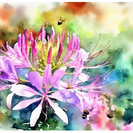 MySeeds.Co CLEOME hassleriana (Spider Plant) Flower Seeds, Spidery Appearance Flowers - 1 oz (~ 12500 Seeds)