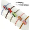 Mikinona 3sets Unique Dinosaur Hair Ties Stylish Comfortable Ponytail Holders