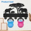 MAYJOYDIY Elephant Tree Key Holder for Wall Wood Wildlife Key