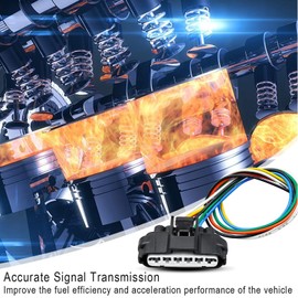 Micarun TPS Throttle Position Sensor Accelerator Pedal Sensor Connector Wire Harness Pigtail 6-Pin Pigtail 6-Way Fit for Toyota * Lexus * Scion * Honda Replaced# 90980-11858