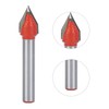 60°CNC Engraving V Groove 3D Router Bits 6x10mm 1/4" Shank