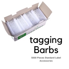 DEWIN 5000 Pcs Standard Tagging Attachments, 50mm 2" Plastic Toggles Garment Tag Gun Barbs for Clothing Price Label Tagger