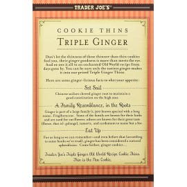 Trader Joe's 2 Packs of Trader Joe's Cookie Thins Triple Ginger 9 oz Each Pack