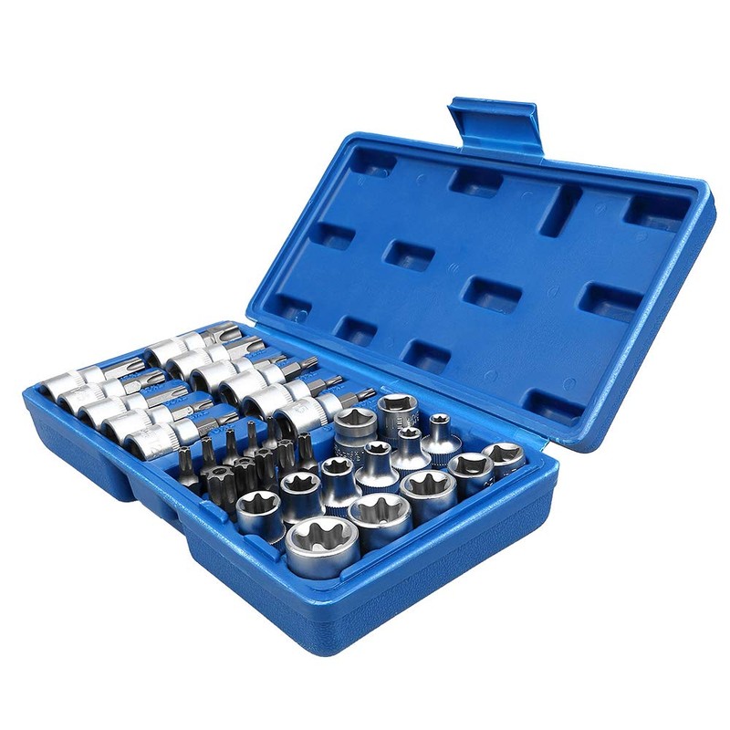 Drive Male Female Torx Star Bit Socket E-Socket Set Handheld