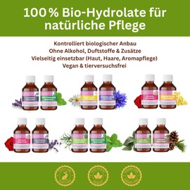 Bio Rosmarinhydrolat & Bio Salbeihydrolat – 2×250 ml – 100 % naturreine Bio-Hydrolate – für Haut, Haare & Aromapflege – Nakobe
