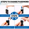 2 Sets Security Steel Cable with 4 Digit Combination Lock,