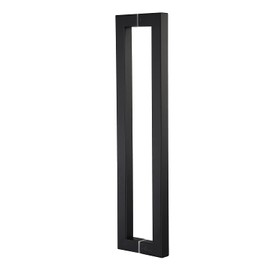 TOGU TG-R3030 Heavy Duty Commercial Grade 450mm/18 inches Square/Rectangle Shape Solid 1.2mm Thick Stainless Steel 304 Push Pull Door Handle, Matte Black Finish