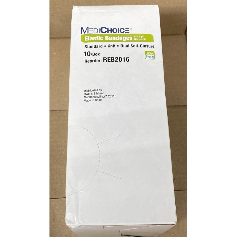 MediChoice Elastic Bandage 6" x 5 Yd Standard, Knit, Dual