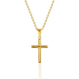 Cisst liber Necklace, Men's, Brand, Hypoallergenic, Hypoallergenic, Surgical Stainless Steel, Stainless Steel, Rust Free, Silver, Gold, Gold, 17.7 inches (45 cm), 19.7 inches (50 cm), Stainless Steel